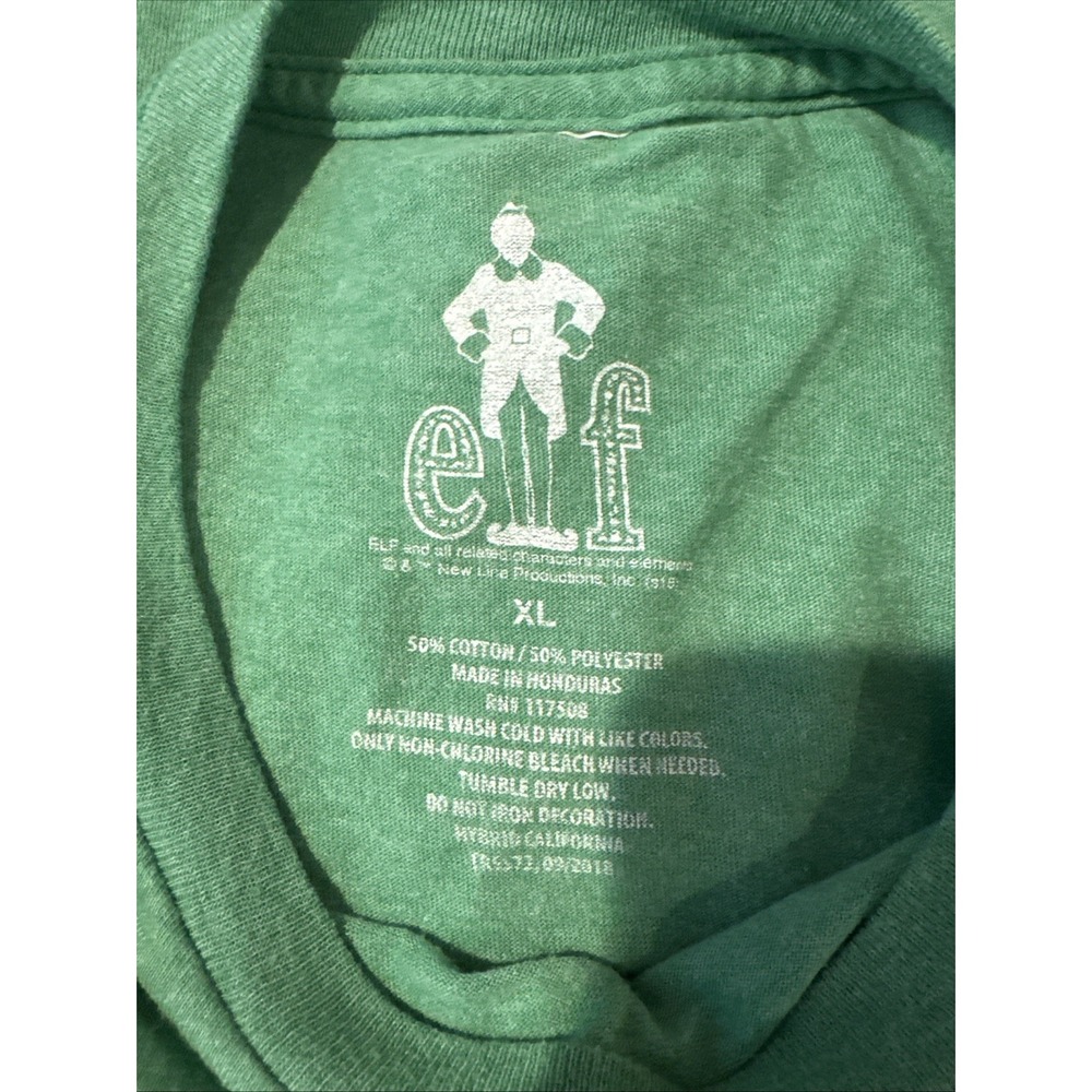 Santa OMG I Know Him Shirt XL‎ Shirt Mens Green Parody Christmas Will Ferrel EUC - Picture 5 of 5